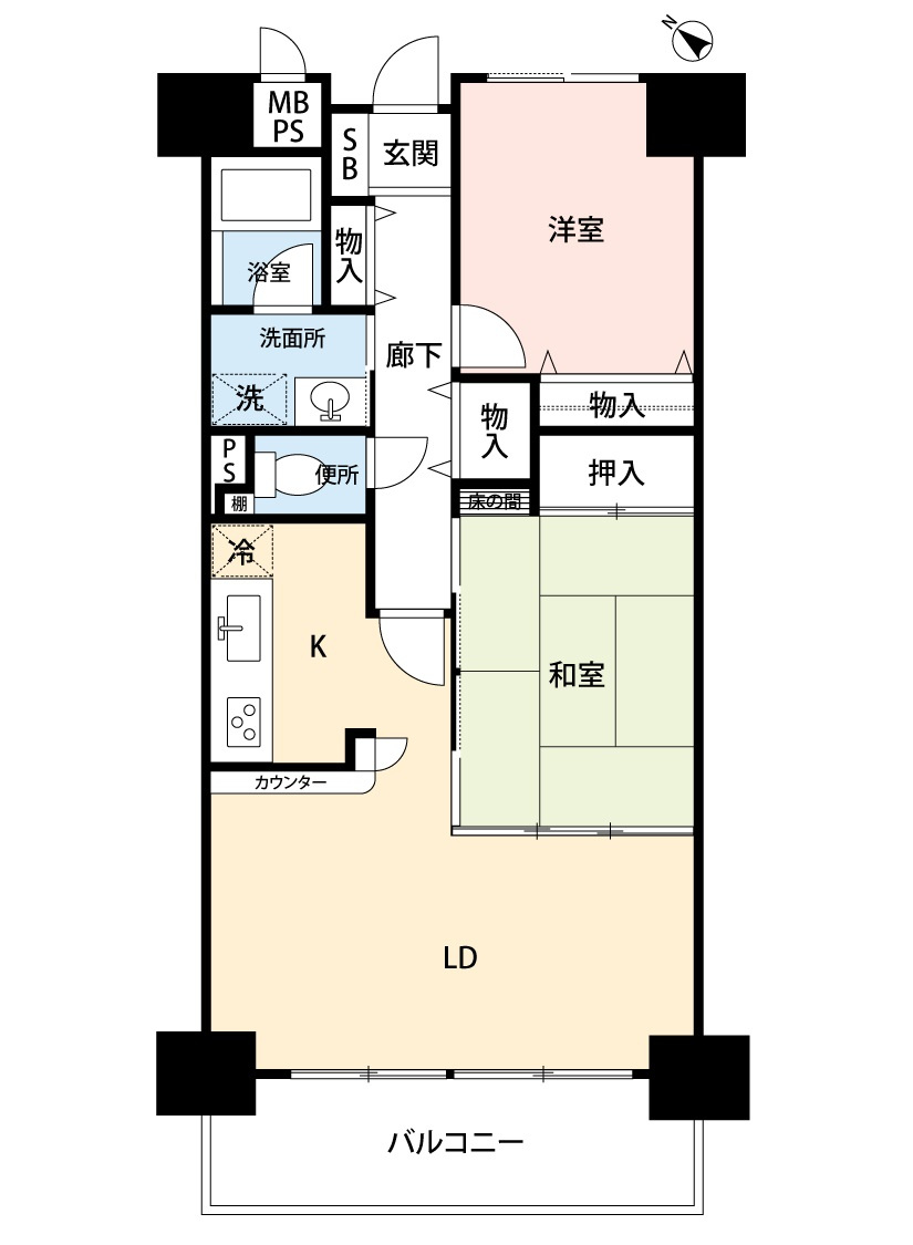 ライオンズマンション姫路東今宿の間取り|間取図
