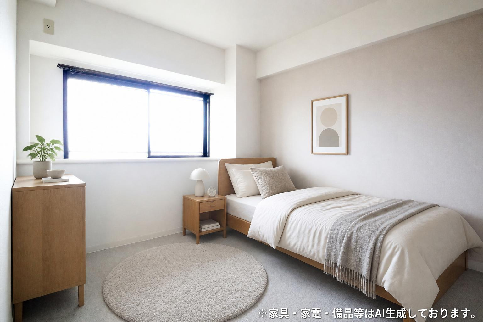 ライオンズマンション姫路東今宿の洋室|洋室　※家具はAIで生成しております。実際には付帯しません。配置をお約束するものではございません。