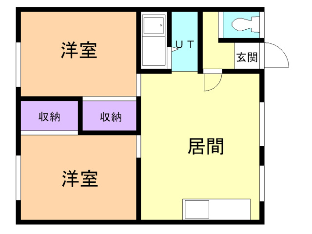 フジナカコーポⅦの間取り