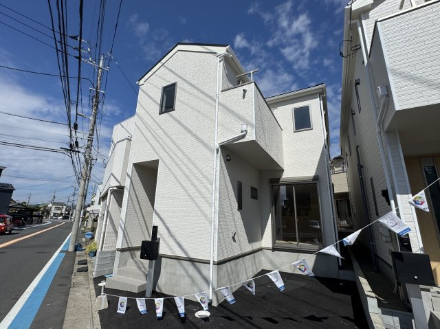 葛飾区西水元６丁目新築戸建【幸田小学校：6分】の外観|1号棟外観・完成済み内覧可能です！