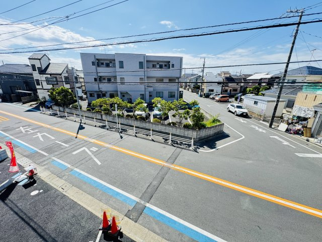 葛飾区西水元６丁目新築戸建【幸田小学校：6分】の展望|バルコニーより道路側眺望・南道路で日当たり良好♪