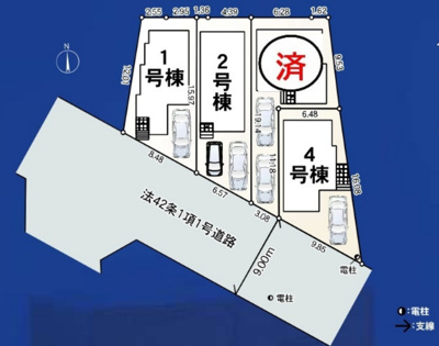 【区画図】 | 葛飾区西水元６丁目新築戸建【幸田小学校：6分】 | 3棟販売中！