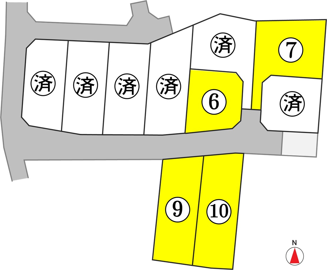 東邦ピュアタウン岡田下岡田　7号地の区画図