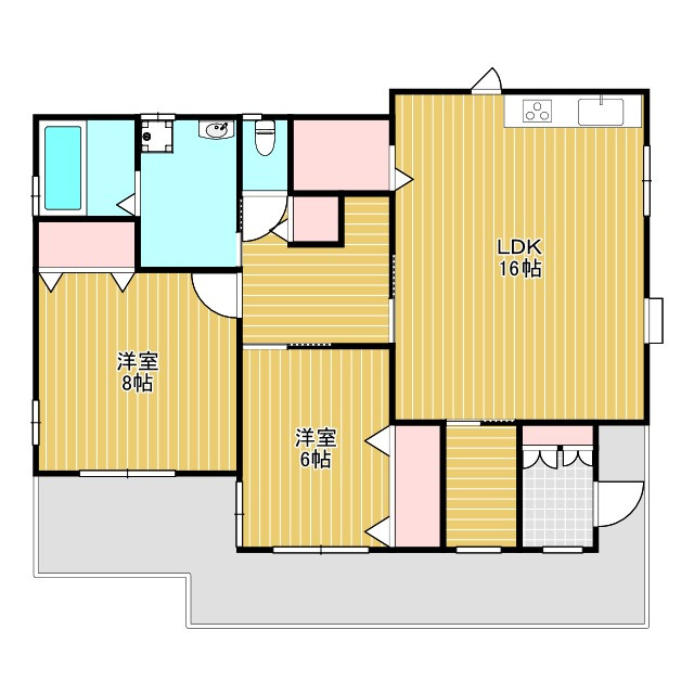 小野原西1丁目貸家の間取り
