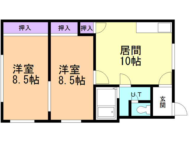 フジナカコーポⅥの間取り