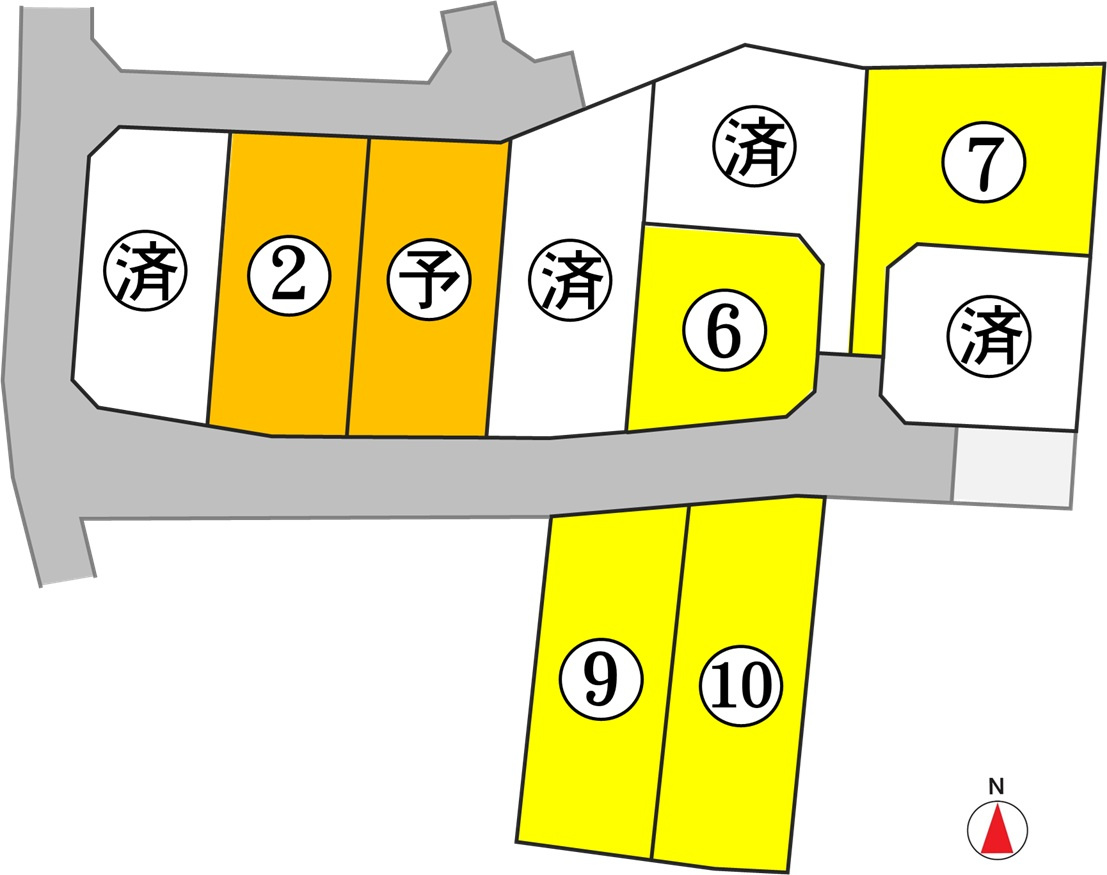 東邦ピュアタウン岡田下岡田　2号地の区画図