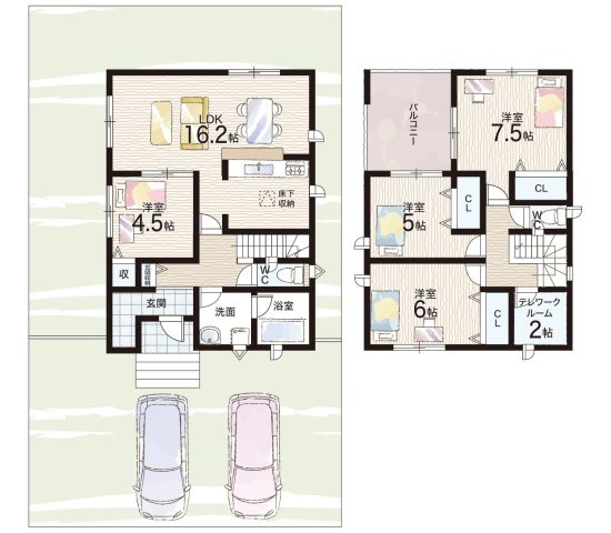 亀山市羽若町　第1期　新築一戸建ての間取り|3号地