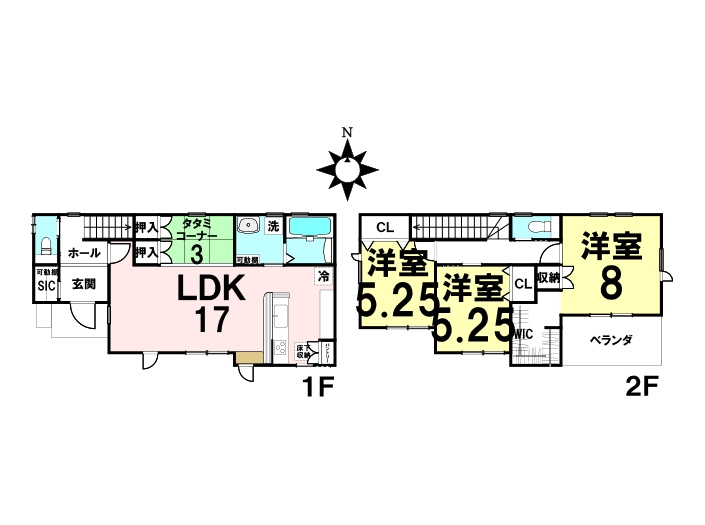 新築戸建　　　上安６丁目の間取り