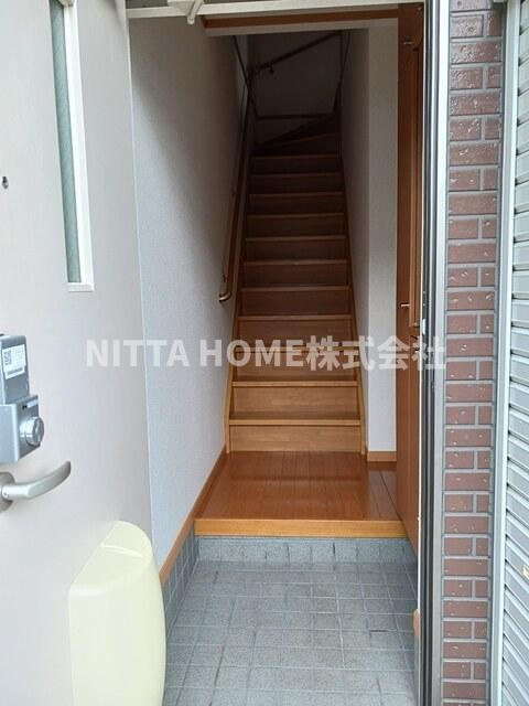 ア・ラ・モード　Ⅱの玄関|居住スペースは２階です＊