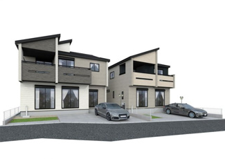 【外観】 | 大和市福田  2号棟 | イメージパース（完成時に現況と異なる場合は現況優先となります）