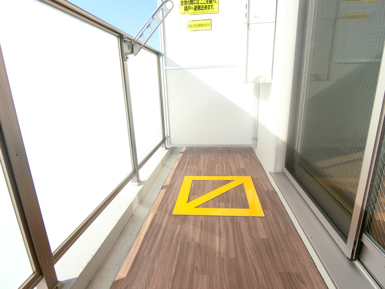 at eastのバルコニー|陽当たり良好なバルコニーです♪