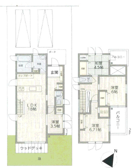 尼崎市塚口町　中古戸建の間取り