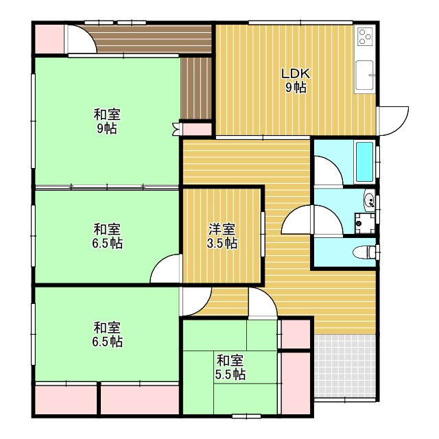 粟生新家　戸建住宅の間取り