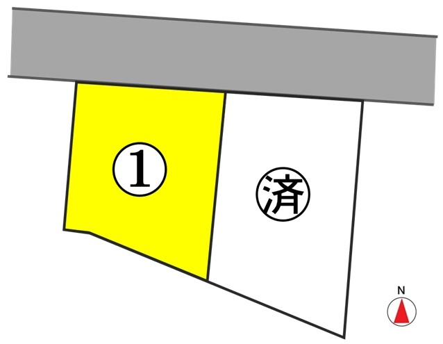 東邦ピュアコート村井町南４丁目　1号地の区画図|08/28 14:40