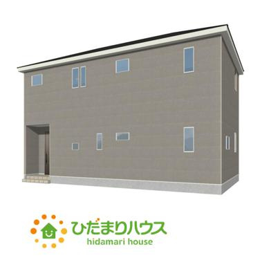 【完成予想図】 | 水戸市渡里町第5　新築戸建　6号棟 | 落ち着いたカラーが洗練された印象を与える外観です。
