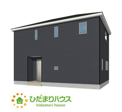 【完成予想図】 | 水戸市渡里町第5　新築戸建　7号棟 | 暗めの外観はクールで洗練された印象を与えることができます。