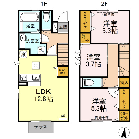 【間取り】 | 鎌倉高野テラスハウス