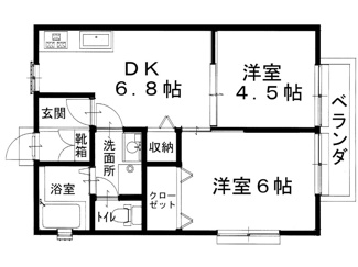 【間取り】 | パストラル中洲2号地