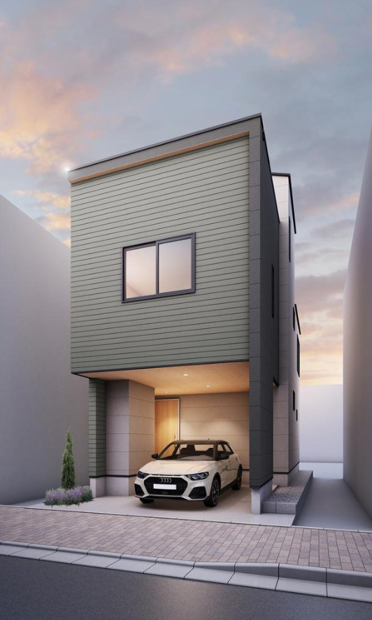 横浜市西区中央２丁目 新築戸建て【仲介手数料無料】の外観パース