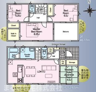 熊野第５　２号棟の間取り