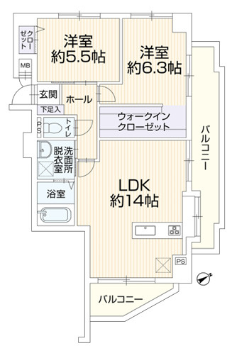 エスポワール南福岡の間取り