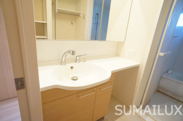 熊本市南区出仲間５丁目のアパートの独立洗面台