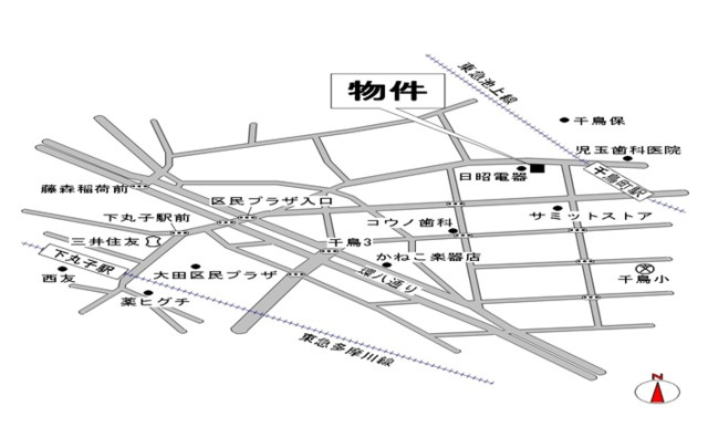 千鳥町ロッソコルサの地図|地図