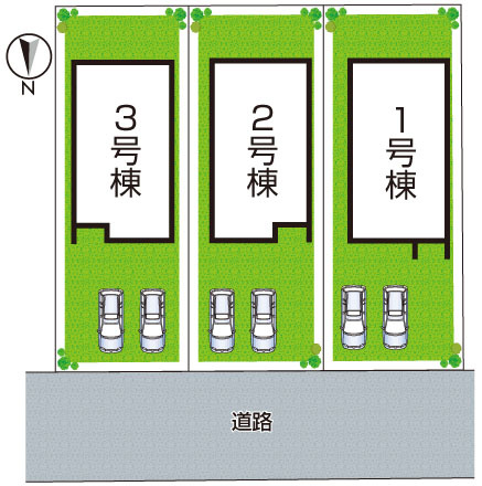 赤穂市板屋町　第2期　新築一戸建ての区画図|全3区画
