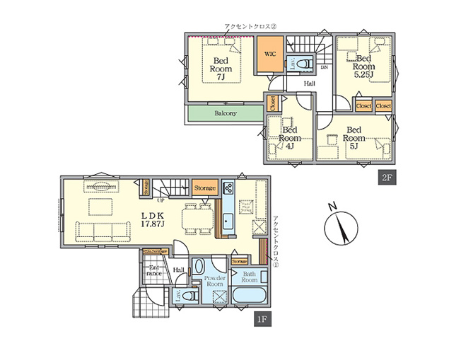 【間取り】 | 志木市柏町1丁目　新築一戸建住宅　全2棟　(志木本店) | 水回りが1階に集中した効率的な間取りの4LDK。家事動線がスムーズで、日々の暮らしを快適にサポートします。