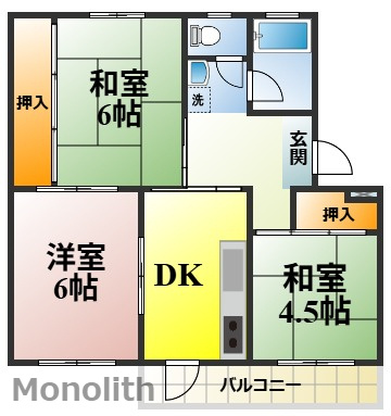 鶴山台13号棟の間取り