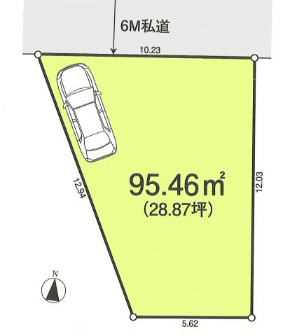 武蔵村山市学園1丁目　土地全1区画