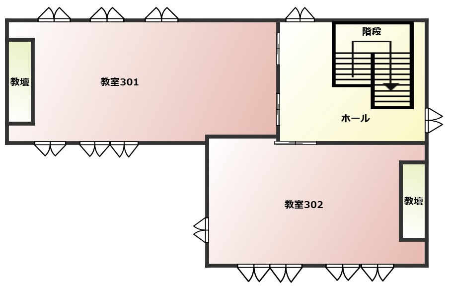 篠の風事務所の間取り|3階間取り図