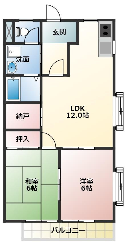 シティハイツ住吉Aの間取り