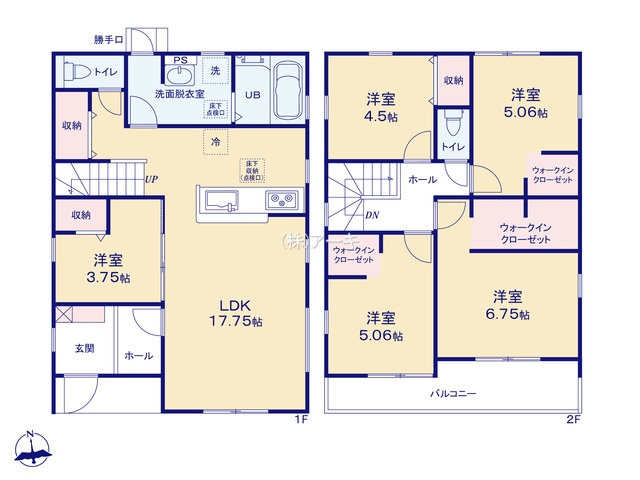 武豊町冨貴市場55『『仲介手数料無料』新築戸建ての間取り