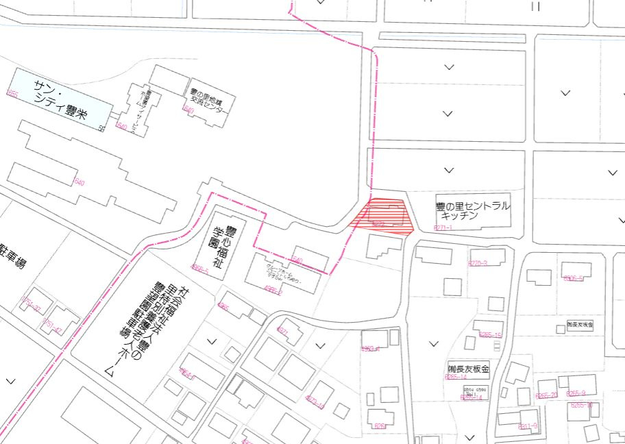 都城市安久町の売地の土地図