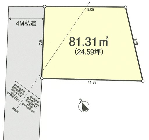 昭島市拝島町3丁目　土地全1区画