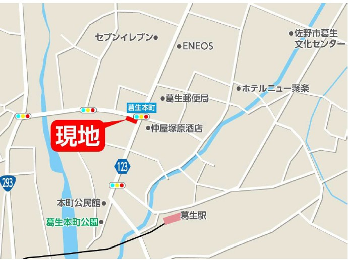 中古戸建　佐野市葛生西　葛生義務教育学校の地図