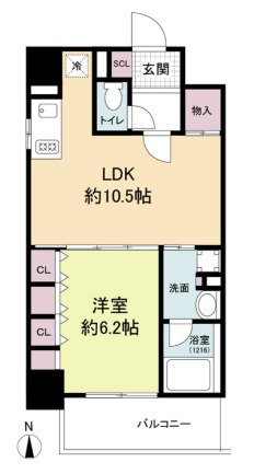アプリーレ堺筋本町の間取り