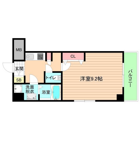 大阪市都島区都島本通３丁目の賃貸マンションの間取り