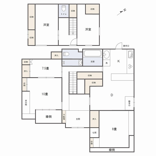 赤磐市馬屋戸建の間取り