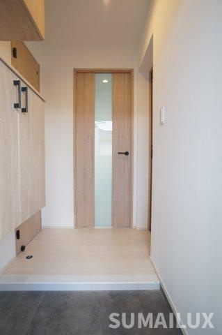 熊本市北区龍田８丁目のアパートの玄関