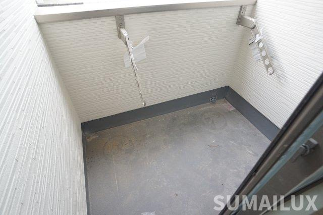 熊本市北区龍田８丁目のアパートのバルコニー