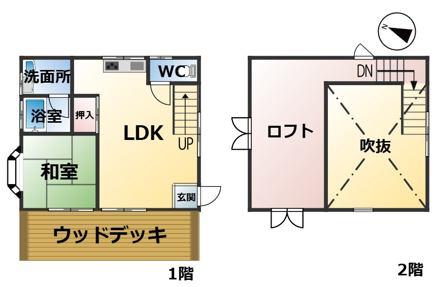 高島市今津町今津中古戸建の間取り