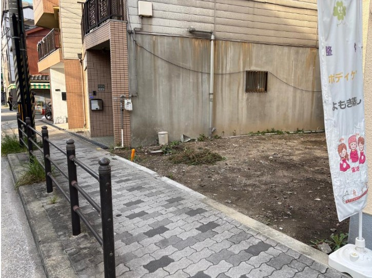福島区鷺洲　売土地の前面道路含む現地写真