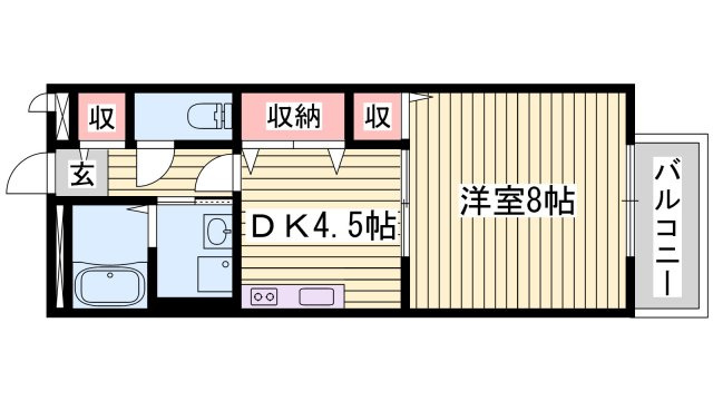 グリーンハイム鵤（管理）の間取り