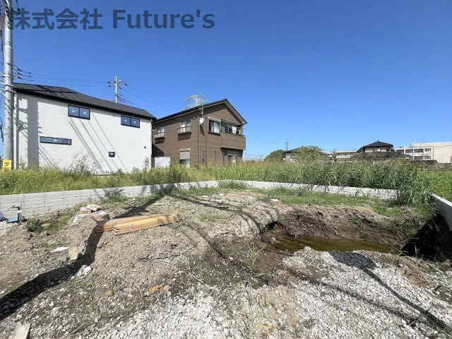 八潮市大瀬　新築戸建　全1棟の外観|現地の写真になります。