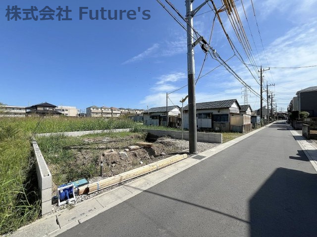 八潮市大瀬　新築戸建　全1棟の前面道路含む現地写真|前面道路含む現地写真です。