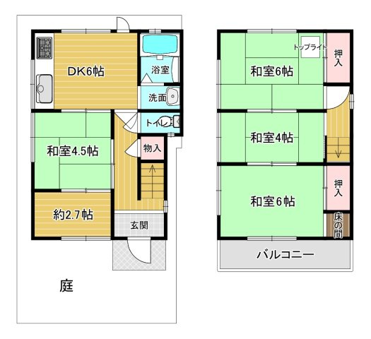 尼崎市大島　中古戸建の間取り