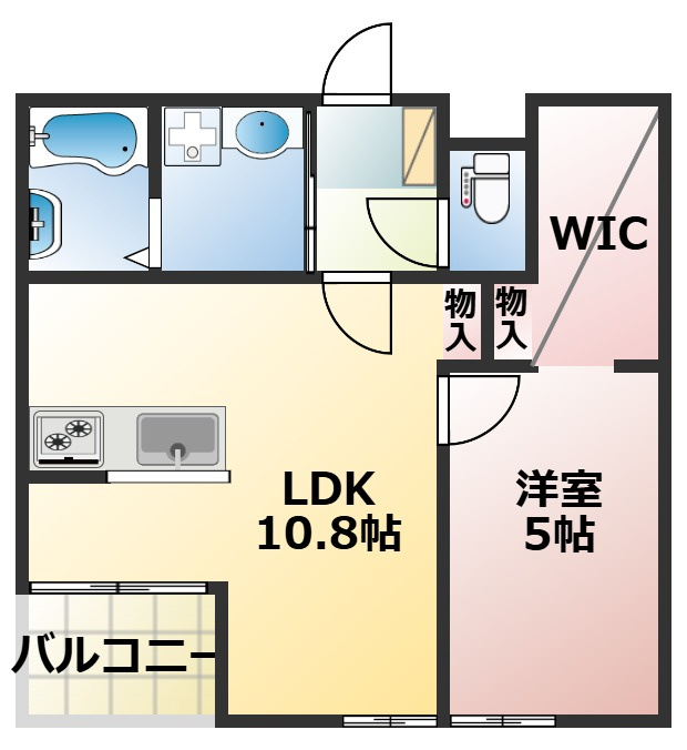 ネオステージ龍田の間取り