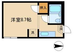 ワンルームタイプの間取り。